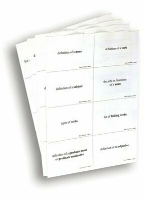 Grammar Study Cards