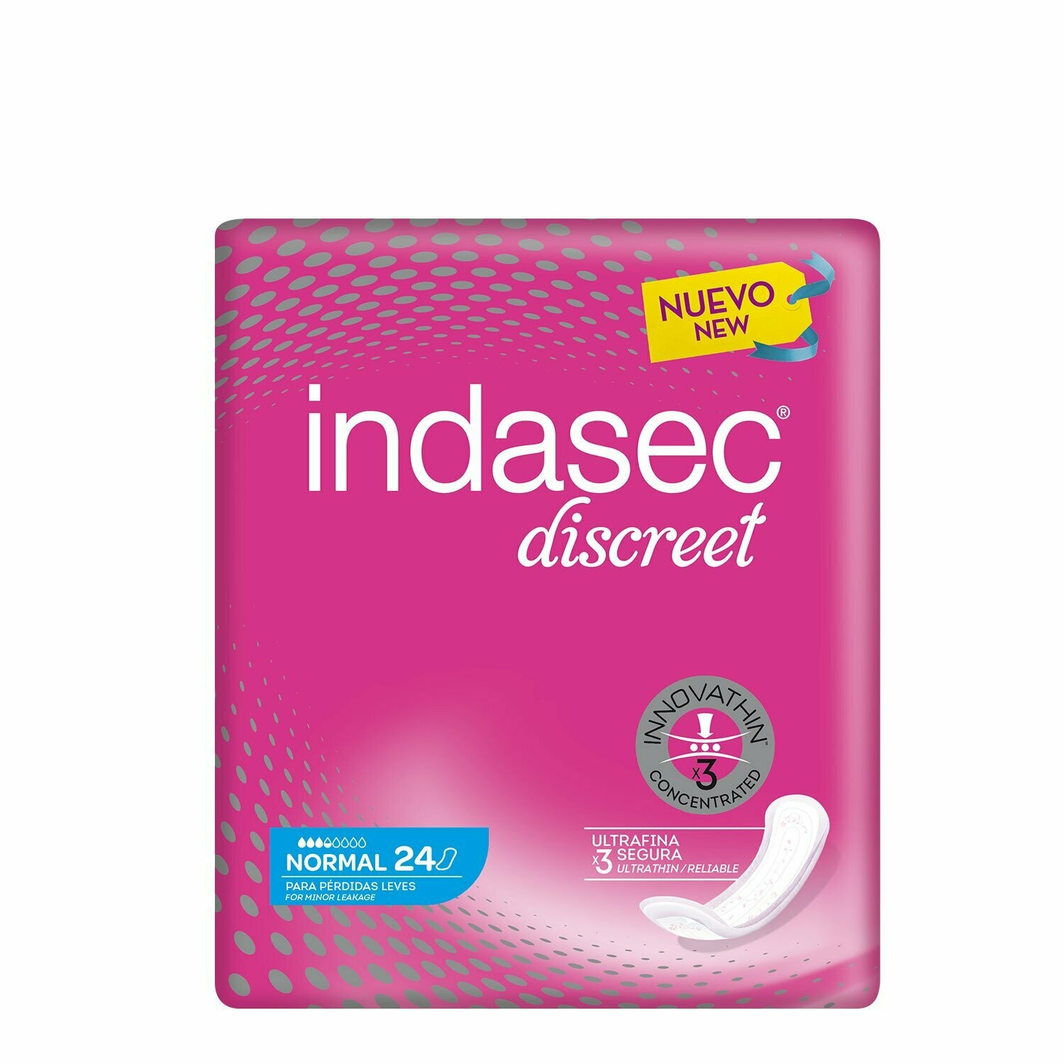 COMPRESA INDASEC DISCREET NORMAL 24UDS