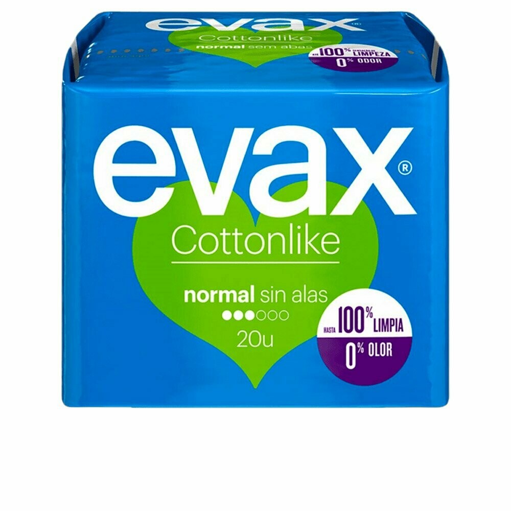 COMPRESA EVAX COTTONLIKE NORMAL SIN ALAS 20UDS