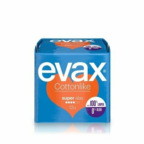 COMPRESA EVAX COTTONLIKE SUPER ALAS 12UDS