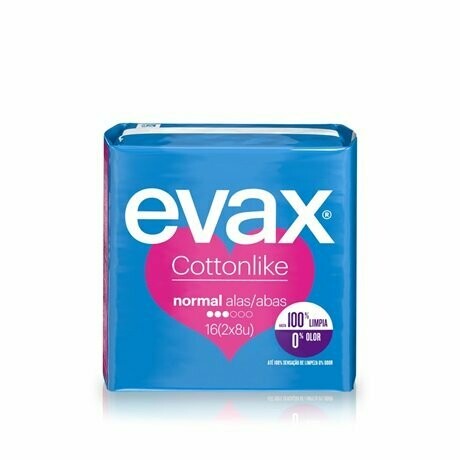 COMPRESA EVAX COTTONLIKE NORMAL ALAS 16UDS