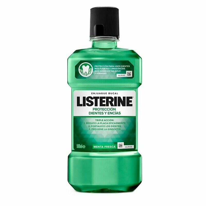 ENJUAGUE BUCAL LISTERINE DIENTES Y ENCIAS 500ML