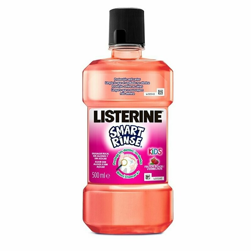 ENJUAGUE BUCAL LISTERINE INFANTIL SMART RINSE 500ML