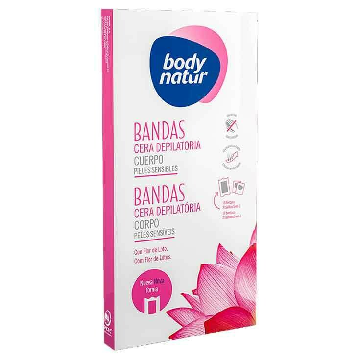 BANDAS DEPILATORIAS BODY NATUR PIELES SENSIBLES 16UDS