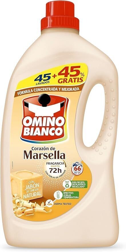 DETERGENTE OMINO BIANCO MARSELLA 66 LAVADOS