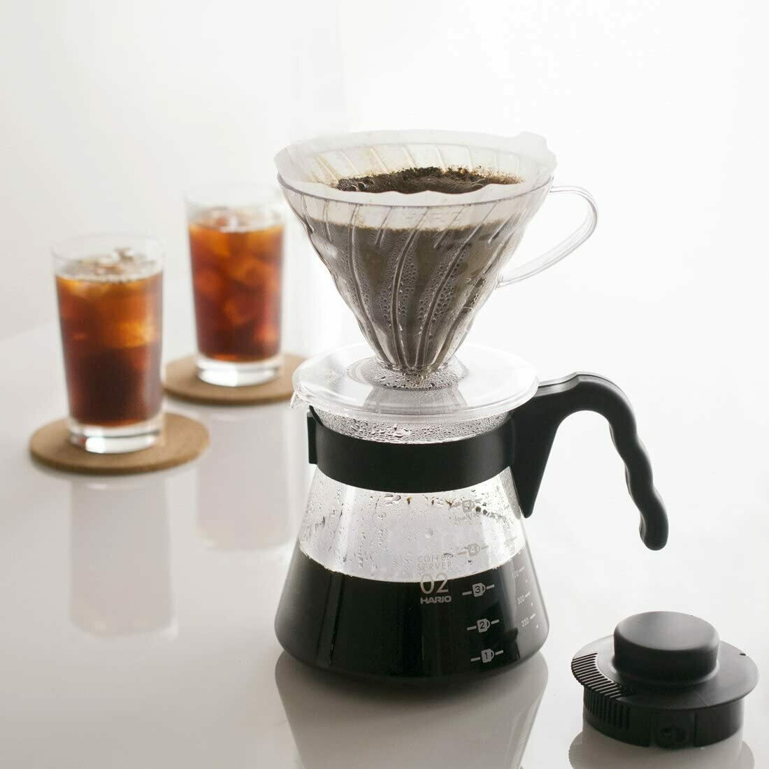 Hario V60 set para servir café, policarbonato