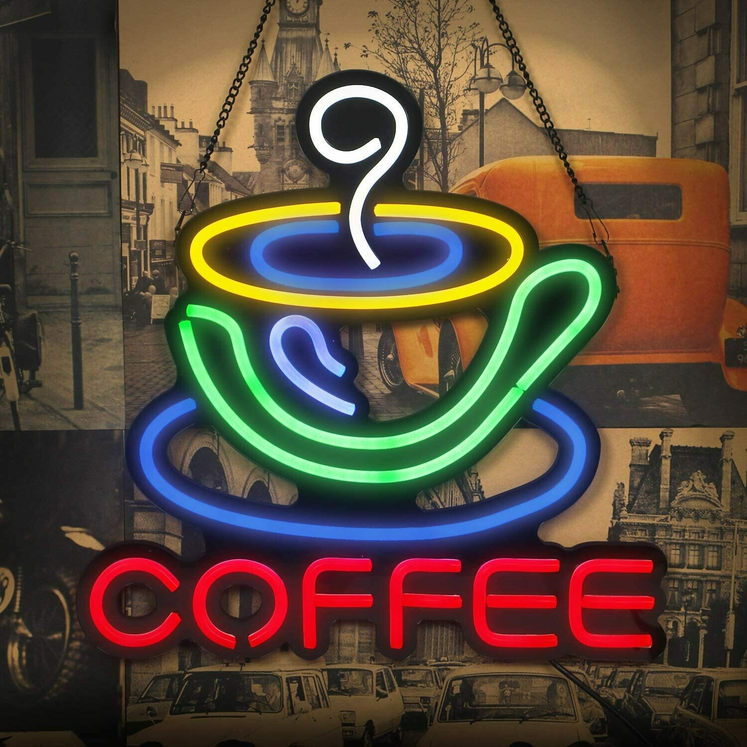 Rotulo NEON colgante  COFFEE