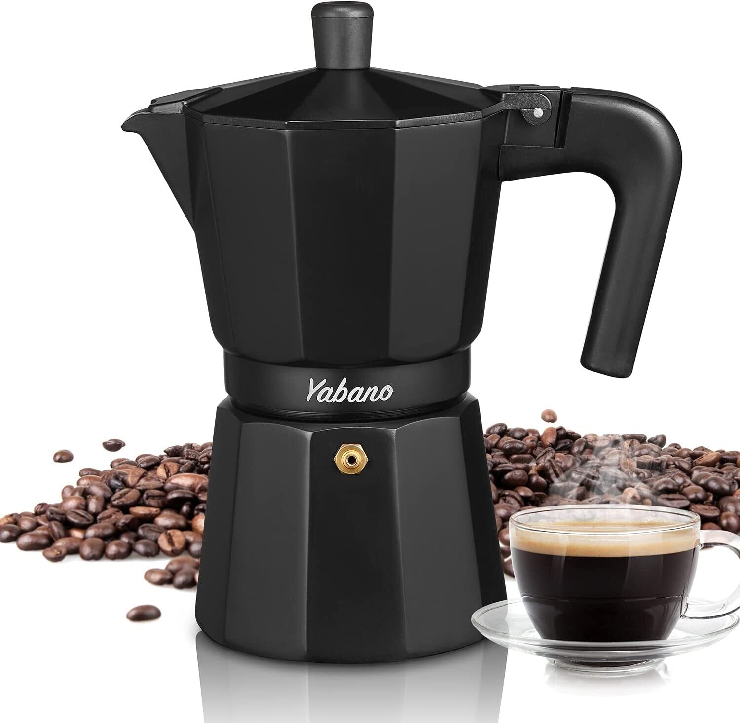 MOKA 3 TAZAS NEGRO MATE
