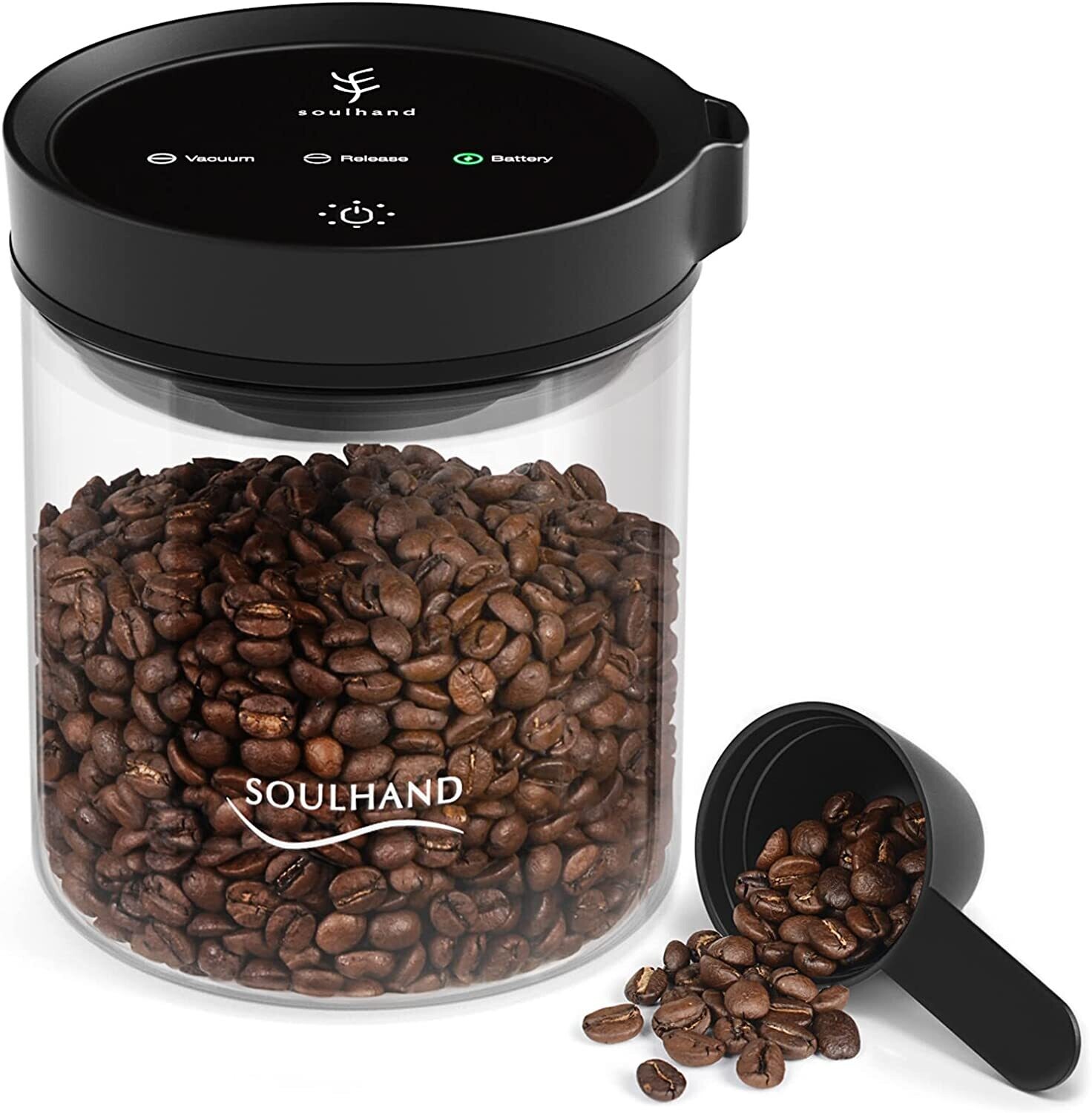 Soulhand - Recipiente de café hermético 12oz pantalla táctil,