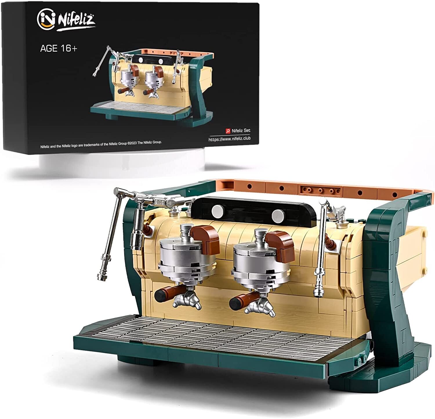 Juego de bloques de construcción maquina de espresso 2 grupos