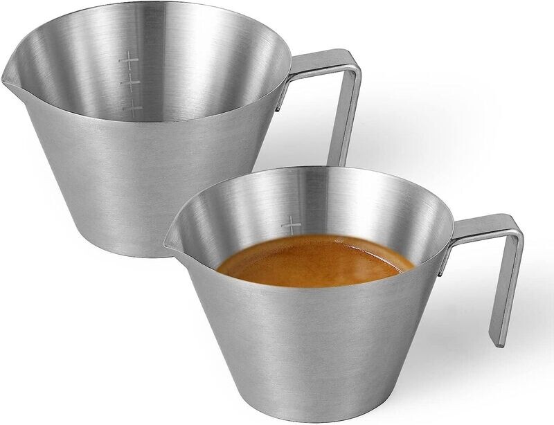 3BOMBER Oncero para espresso de 2 onzas, (paquete de 1) INOX