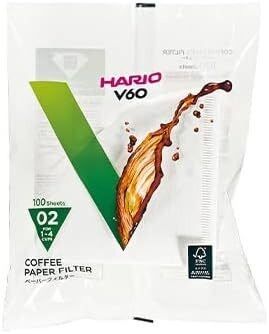 HARIO V60  2 FILTRO DE PAPEL 100 UNIDADES