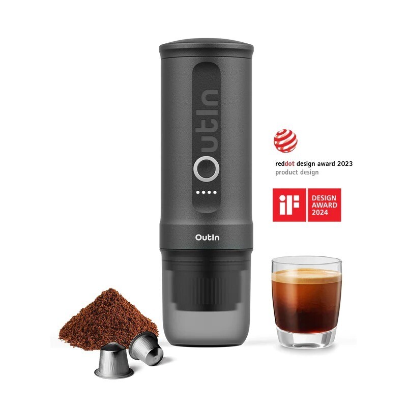 Outin Nano Espresso Portátil Gris Espacial