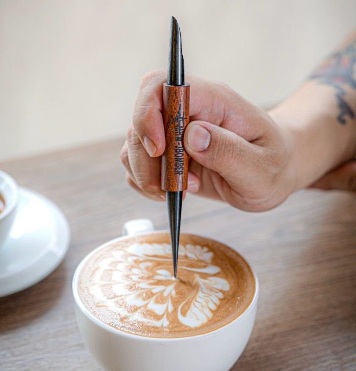 MHW-3BOMBER  pincel latte, Vintage, delicado, accesorios de Barista para el hogar