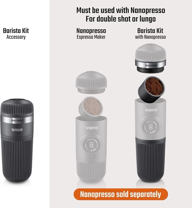 WACACO Kit de barista Nanopresso, accesorio para máquina de café espresso portátil Nanopresso, doble expreso, Lungo