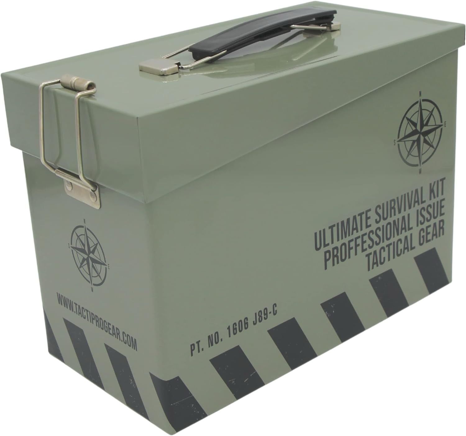 Caja de almacenamiento de lata, fiambrera y accesorios de dormitorio. Lonchera de estilo militar de supervivencia genial para aperitivos del tesoro y caja de almacenamiento