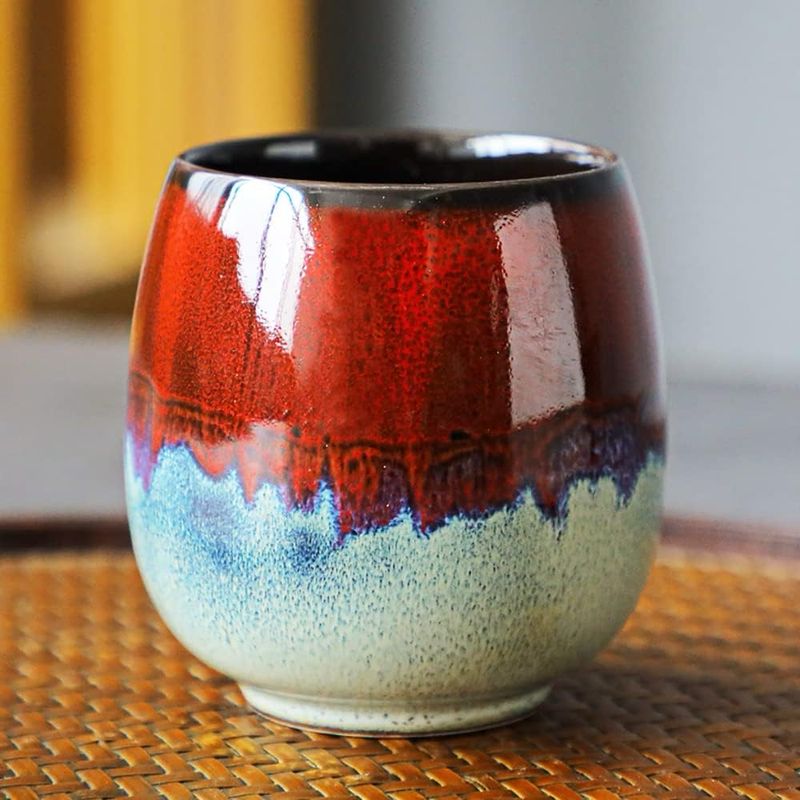 Tazas de cerámica para café color rojo (duo)