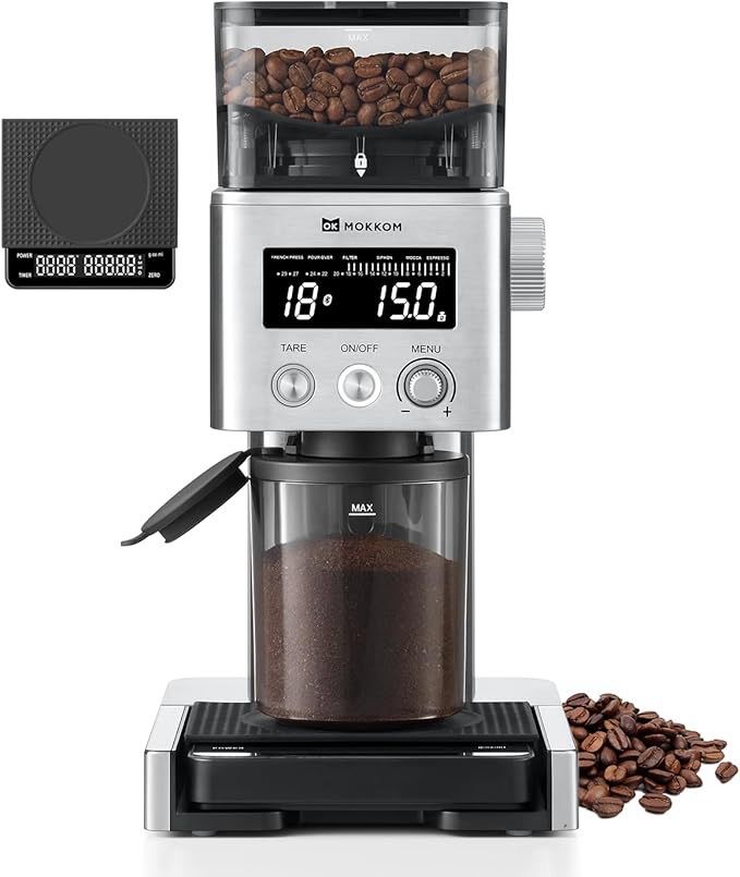 MOKKOM Molinillo de café con báscula