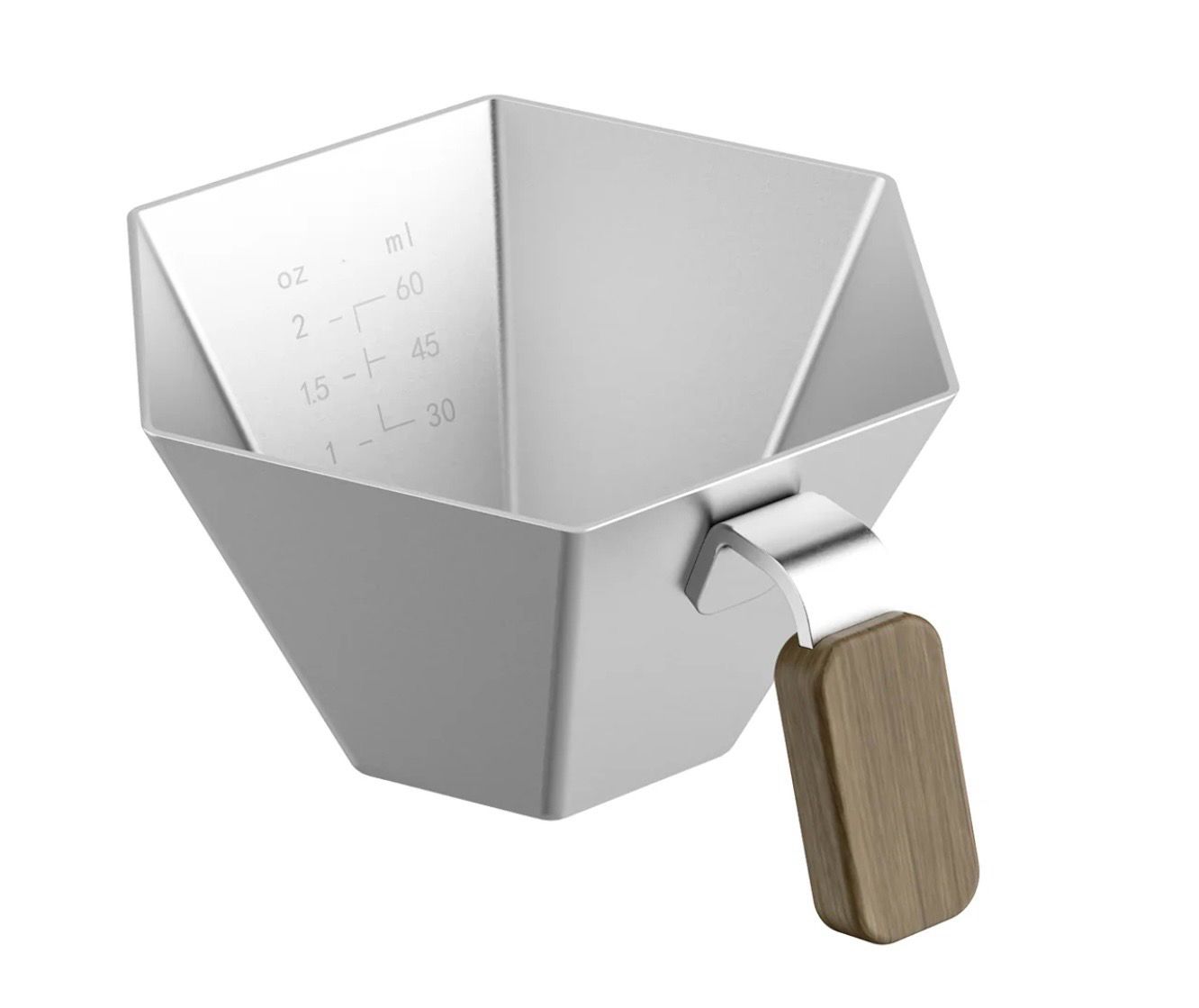 3BOMBER TAZA MEDIDORA DE PRISMA PLATEADO