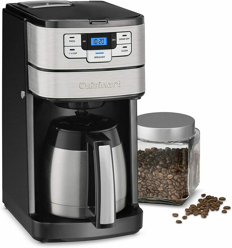 Cuisinart NEW DGB - Cafetera térmica con molino incorporado. jarra de acero inox.