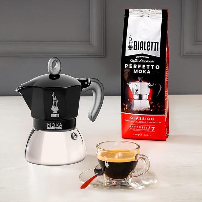 BIALETTI MOKA DE INDUCCIÓN NEGRA 2TZ