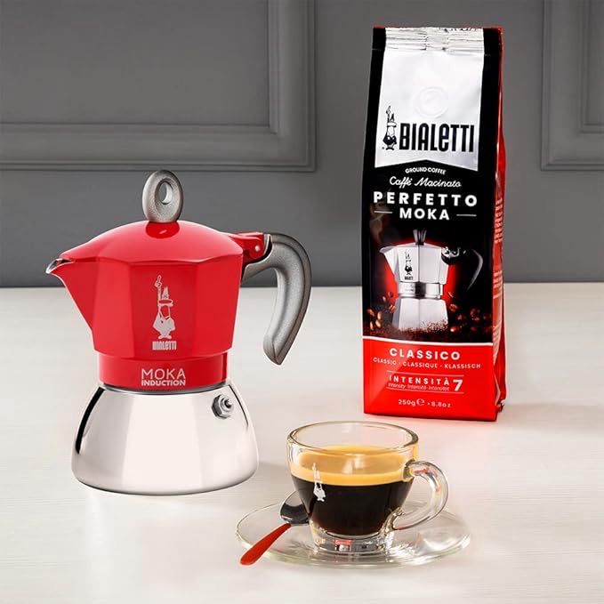 Bialetti moka inducción roja 2tz
