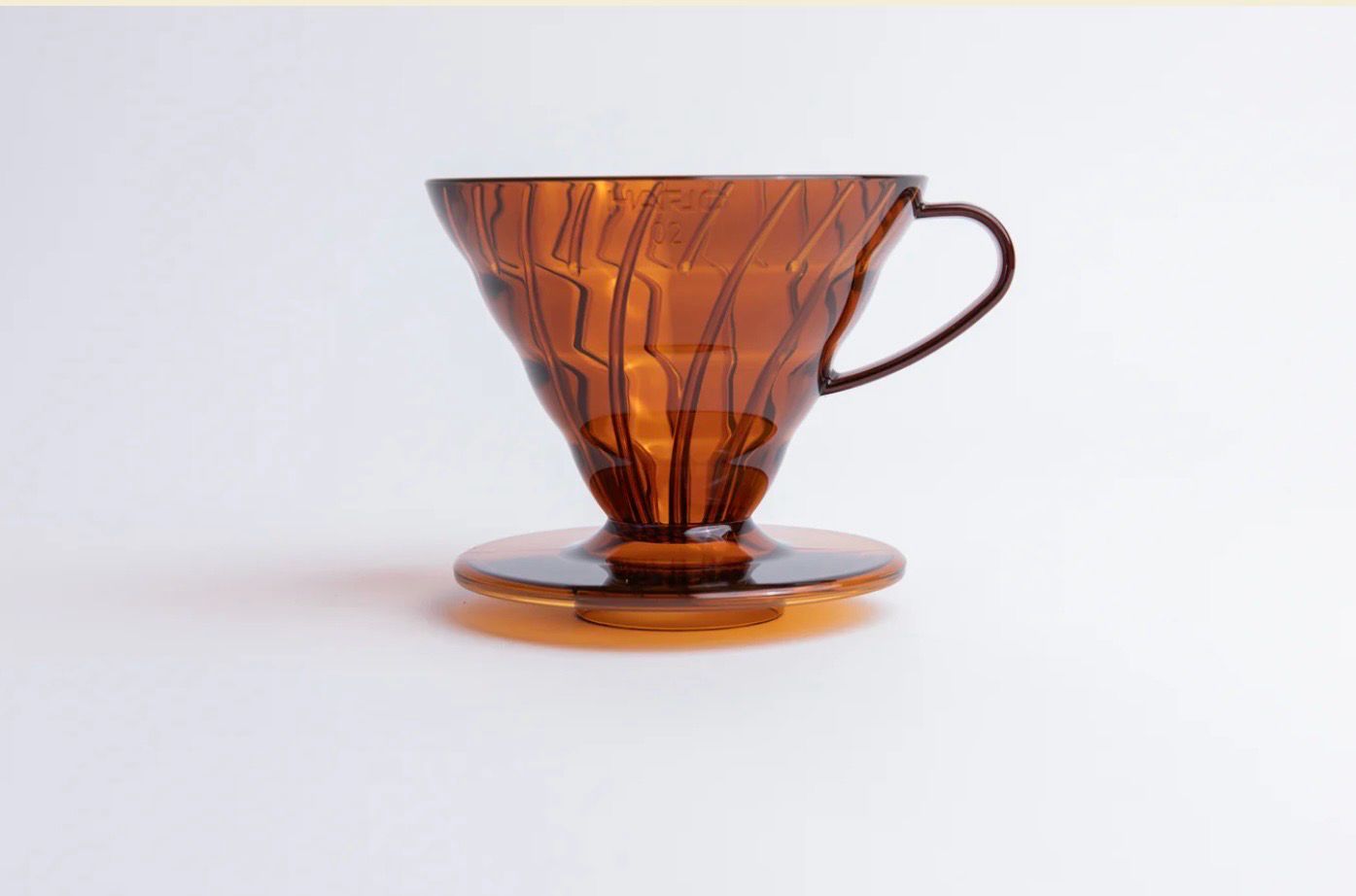 V60 Plastic Coffee Dripper Amber