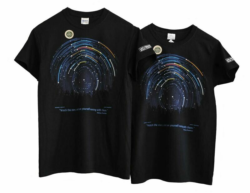 Running with the Stars T-Shirt, Men's and Women's Sizes -- Star Trails!