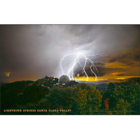Lick Observatory Lightning Storm Poster