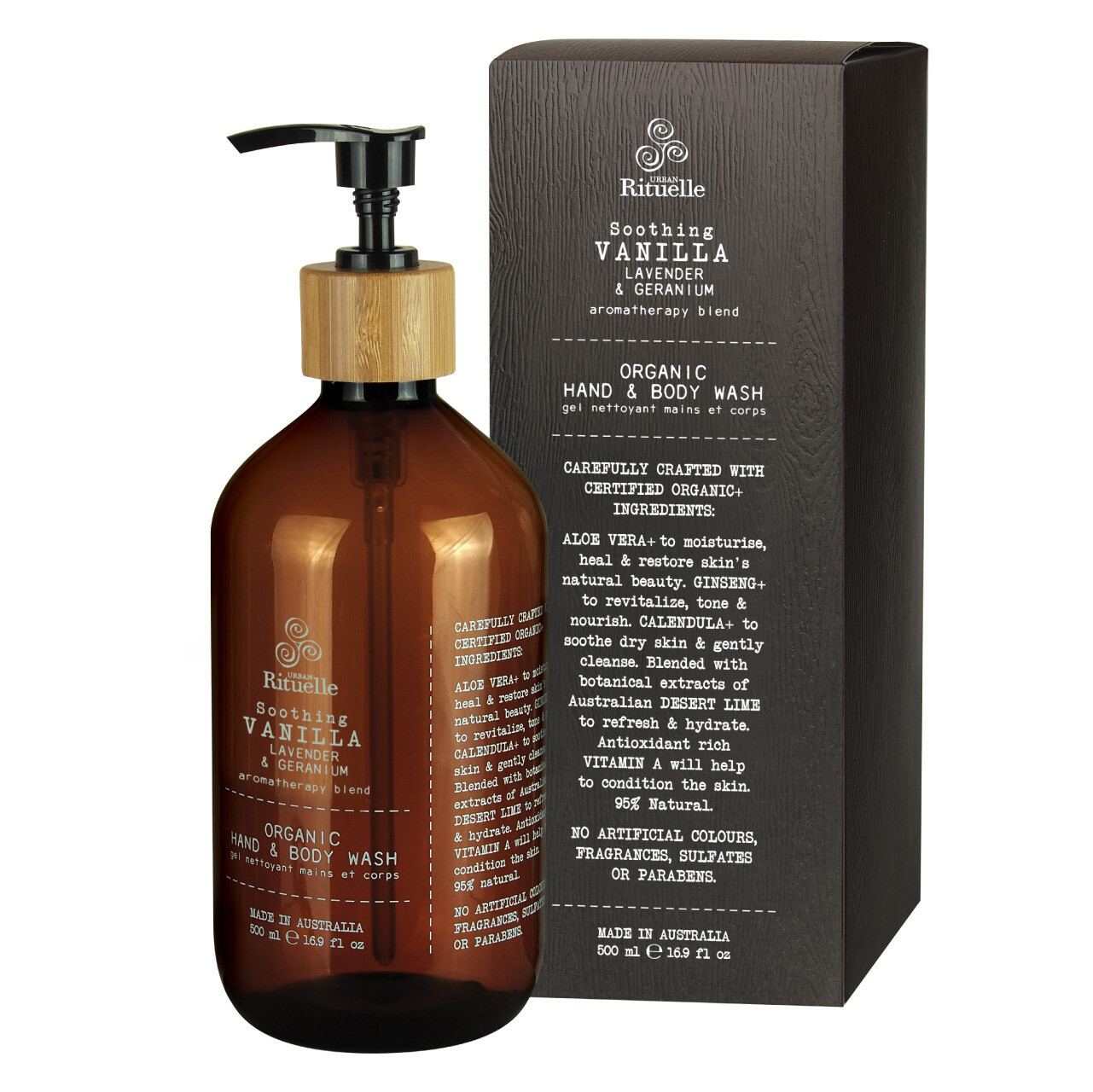 Urban Rituelle - Vanilla, Lavender & Geranium - Organic Hand & Body Wash
