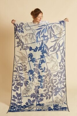 Inoui Editions Paradiso cotton silk scarf BLUE