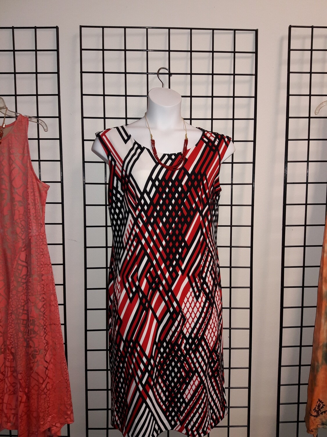 Red and Black Sheath Dress- Size 12