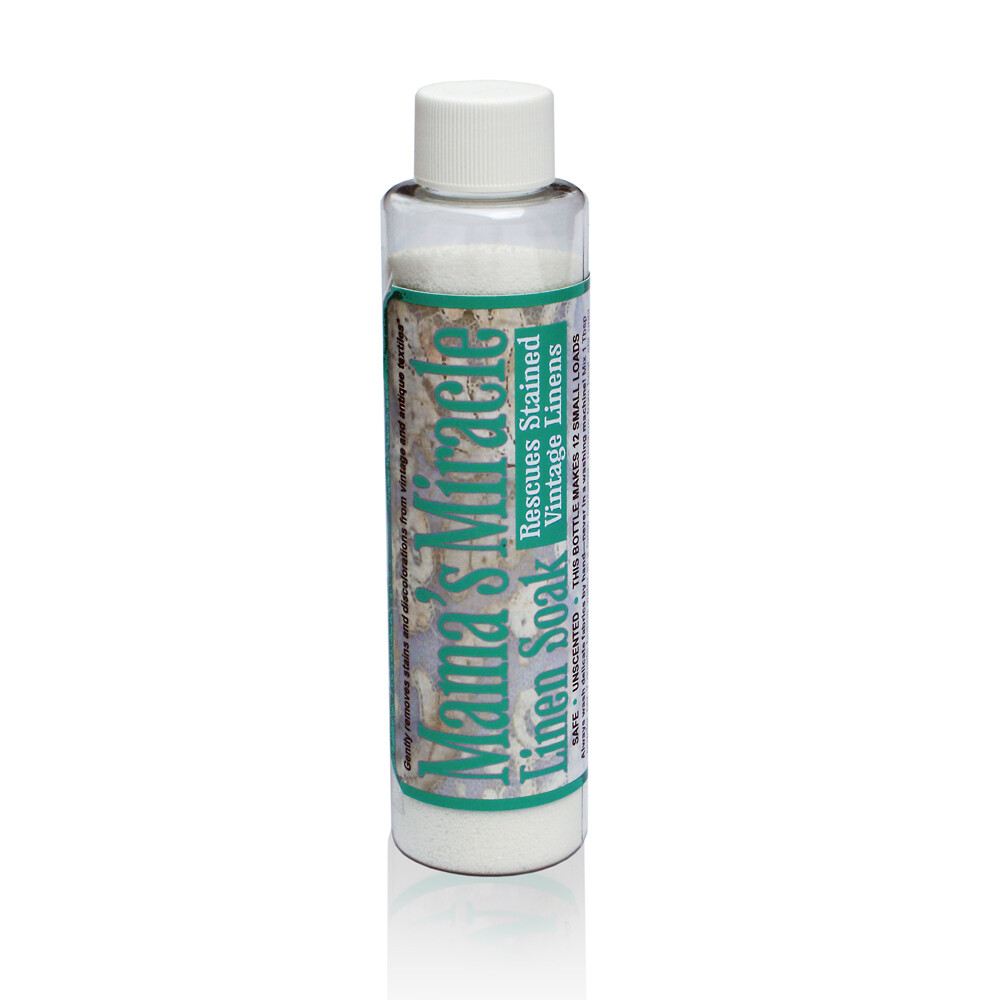Mama's Miracle Linen Soak 5 Oz. Stain Remover for Vintage Linens Mama's Miracle Linen Soak 5 Oz. Stain Remover for Vintage Linens