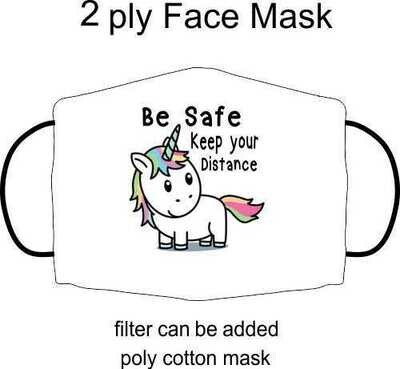 Unicorn Be safe mask