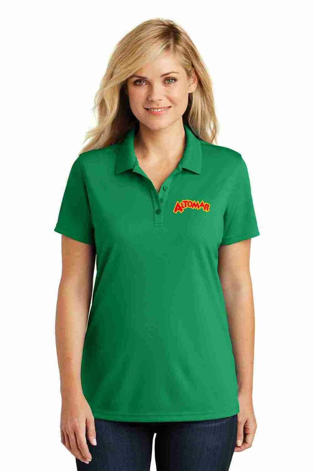 Altomar Bright Kelly Green Embroidered Polo