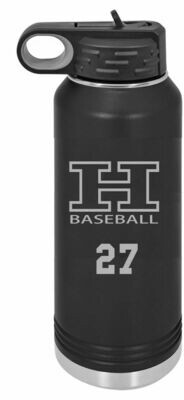 Hanks Middle School Custom text Water bottle Laser Engraved