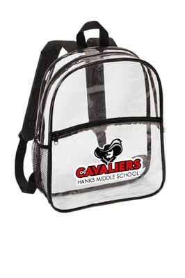 Hanks Middle School Clear Back pack.