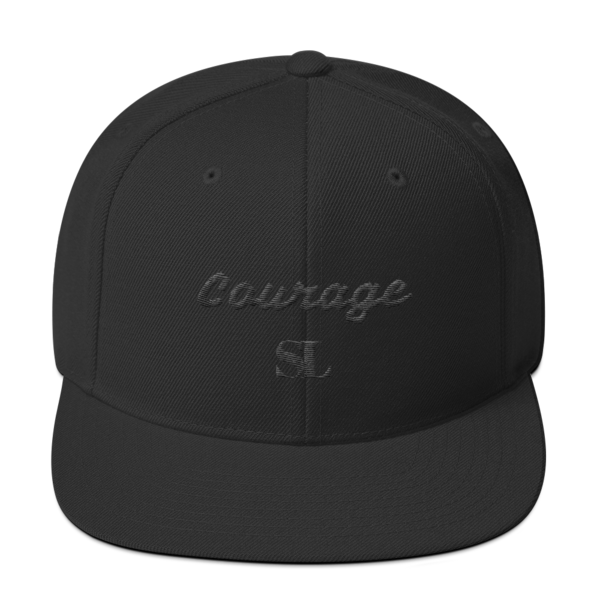 Courage Snapback black letters