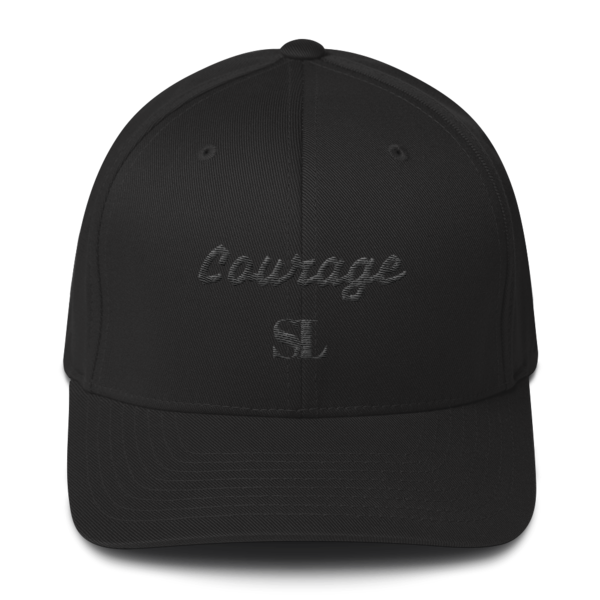 Courage flex fit black letters