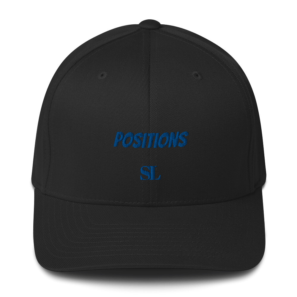 Positions FlexFit Blue lettering