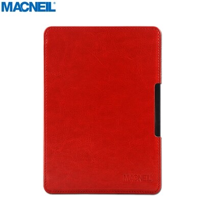 Macneil PU Leather Case Ultra Slim Cover with Magnetic Auto Sleep Wake Function (Red)