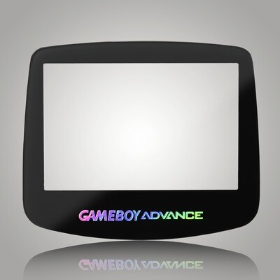 Game Boy Advance Glass Screen (Black Holographic)