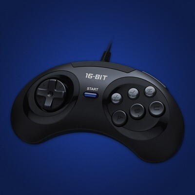 Sega Megadrive / Genesis Controller (Black)