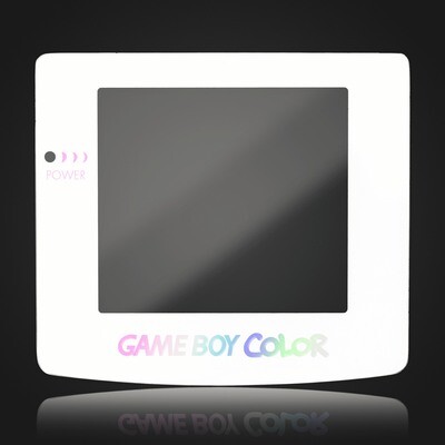 Game Boy Color Glass Screen (White Holographic)