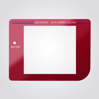 Game Boy Glass Screen (Red)