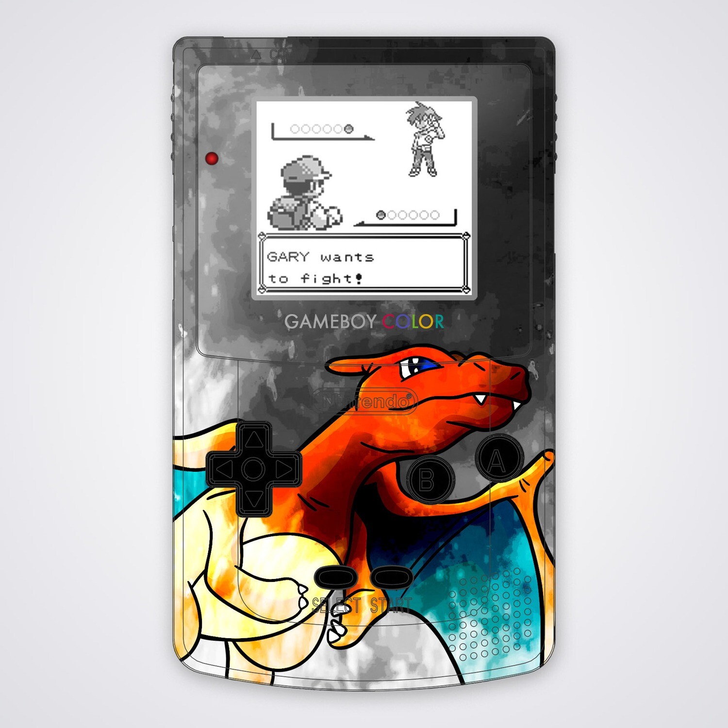 Game Boy Color UV Print Shell Kit (Art Charizard)