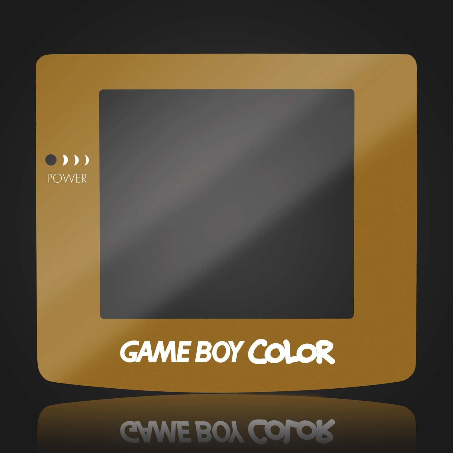 Game Boy Color Glass Screen (Gold)