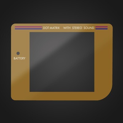 Game Boy Glass Screen (Gold)