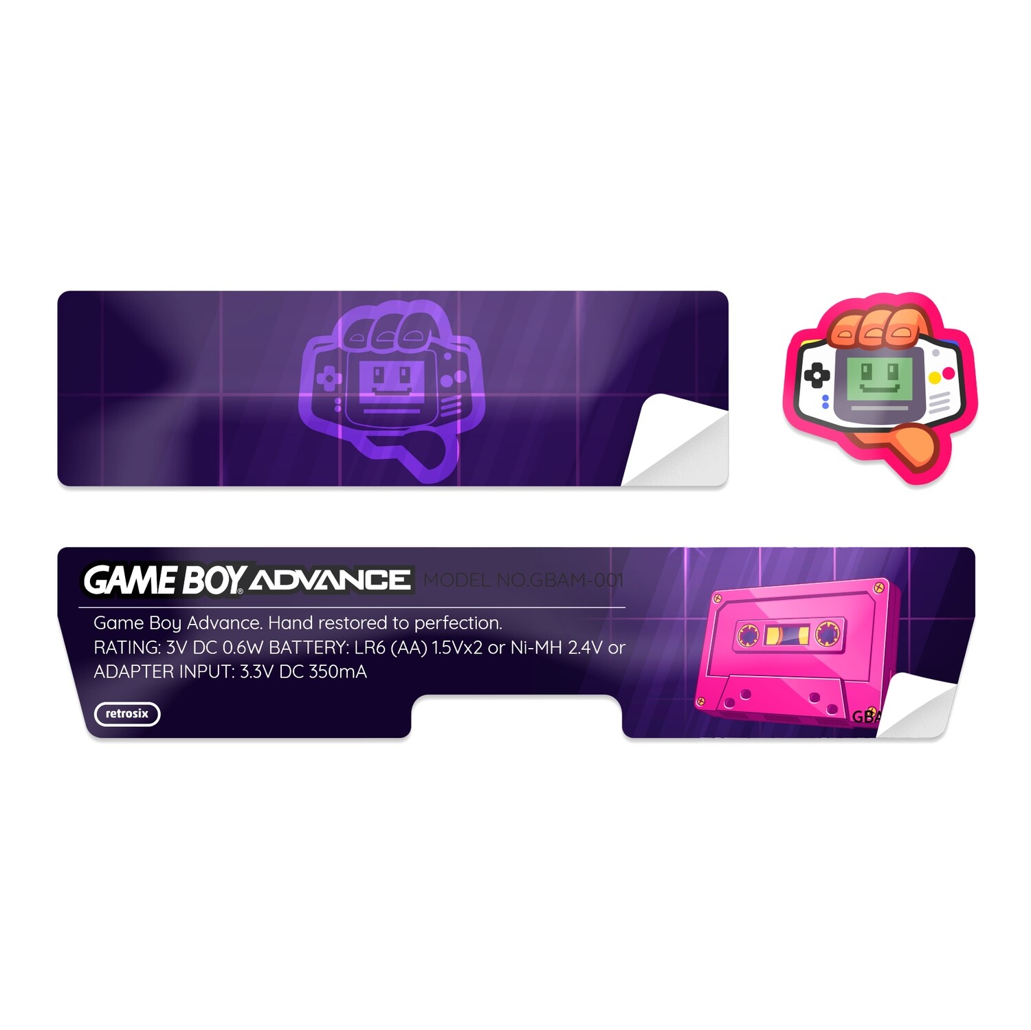 Game Boy Advance Sticker (Vaporwave Tape)