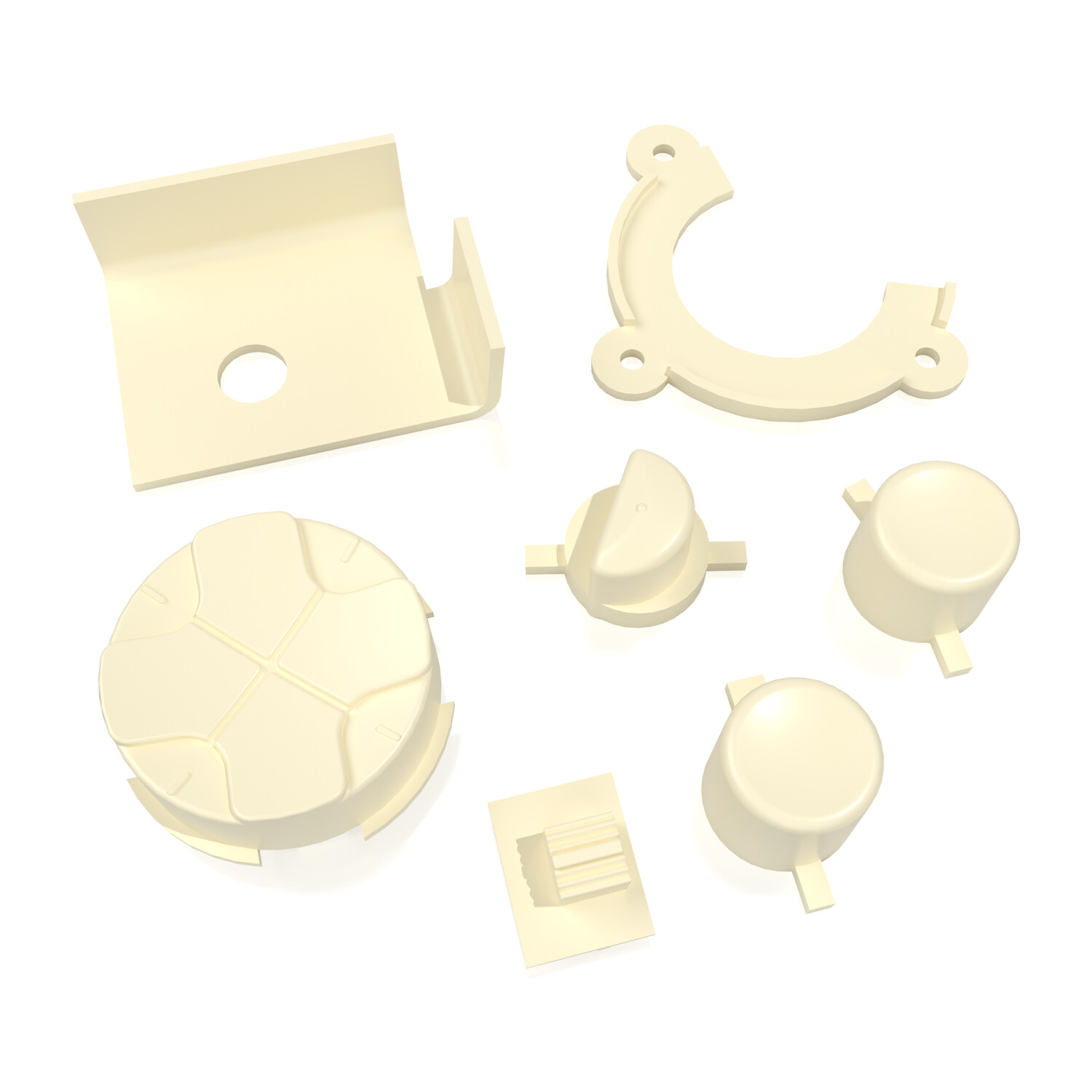 Game Gear Buttons (Cream White)